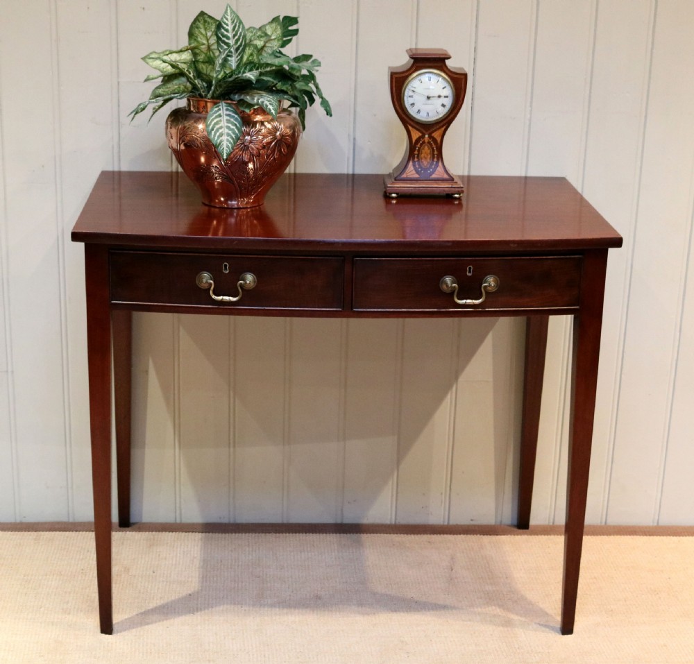 Edwardian Mahogany Bow Front Side table View VIII