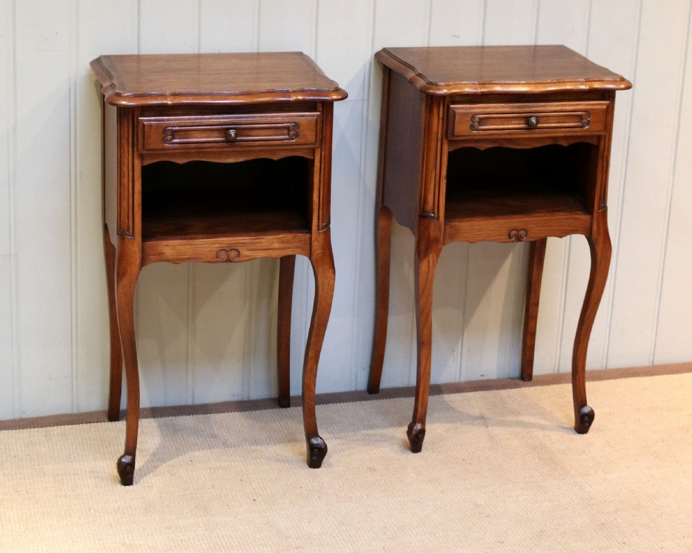 Pair Of French Oak Bedside Cabinets View II
