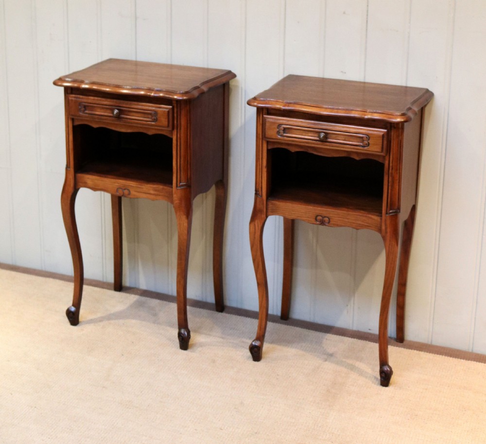 Pair Of French Oak Bedside Cabinets View III