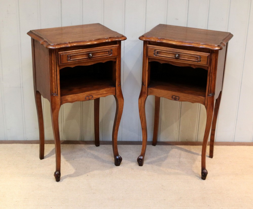 Pair Of French Oak Bedside Cabinets View V