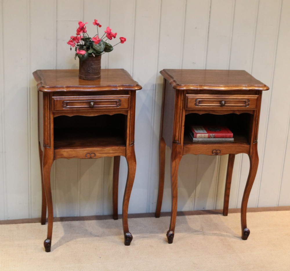Pair Of French Oak Bedside Cabinets View VI