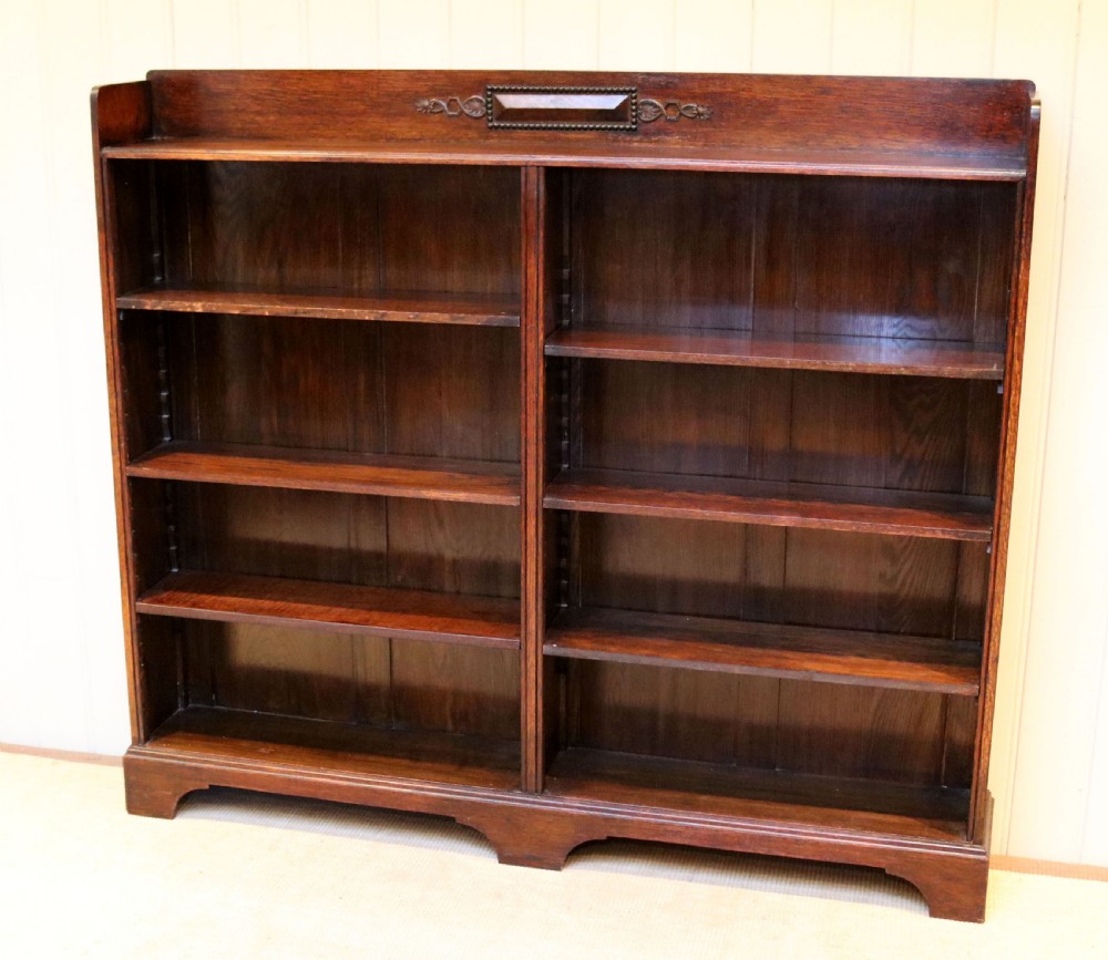Oak Open Bookcase View VI