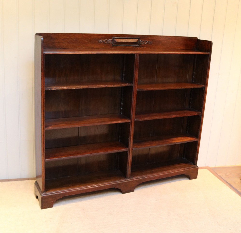 Oak Open Bookcase View VIII