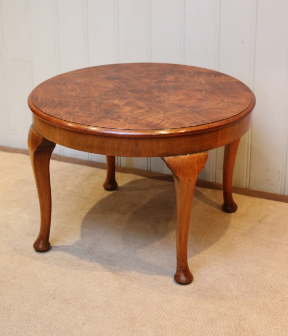 Walnut Low Circular Table View VI