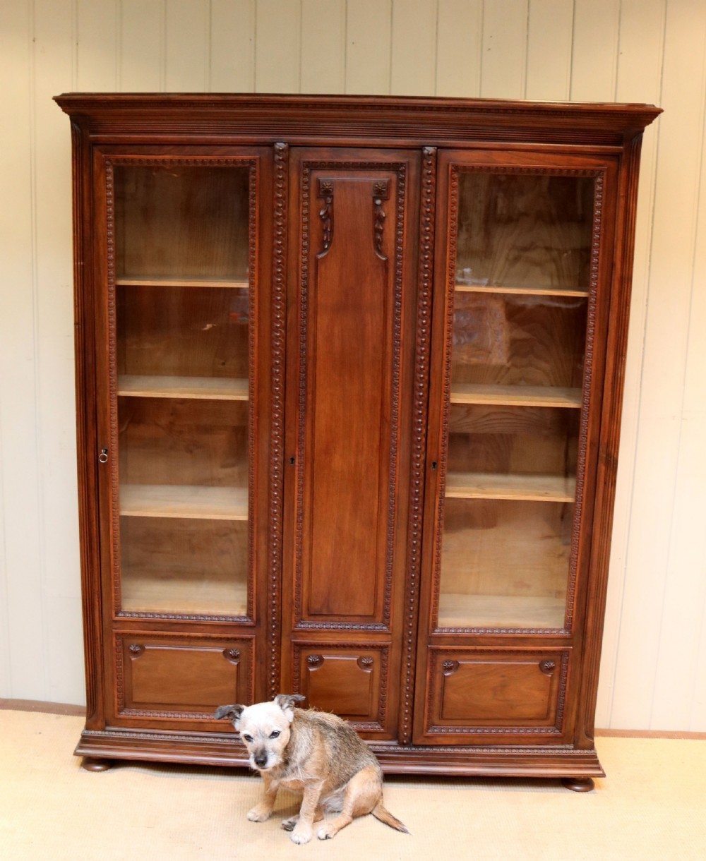 French Walnut Glazed Bookcase View VI