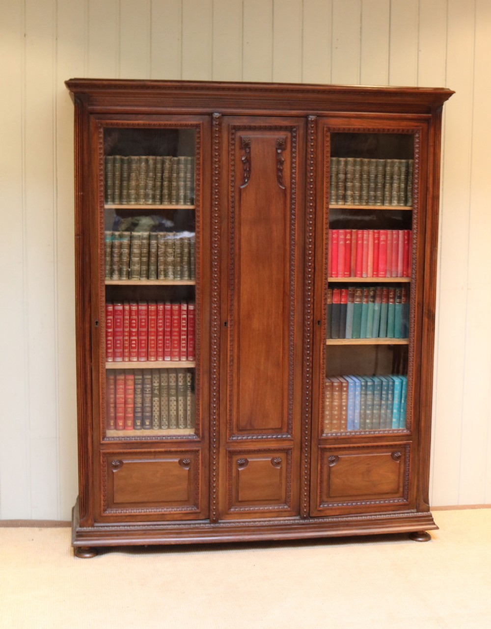 French Walnut Glazed Bookcase View VII