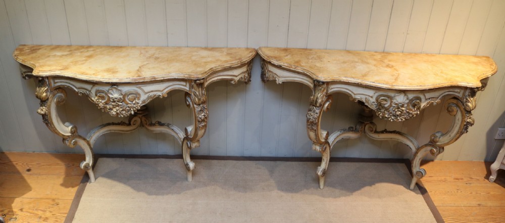 Pair Of Painted Console Tables View VIII