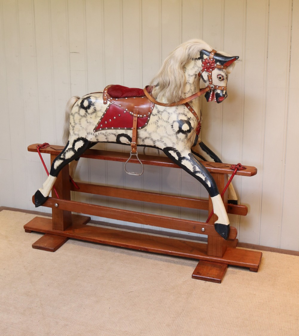 Medium Dapple Grey Rocking Horse View III