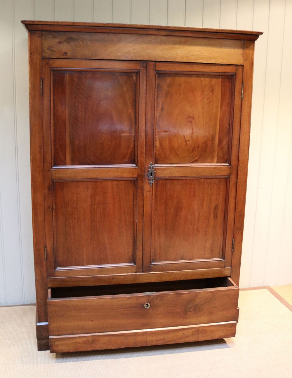 Mid 19th Century Solid Cherry Wood Armoire View IX