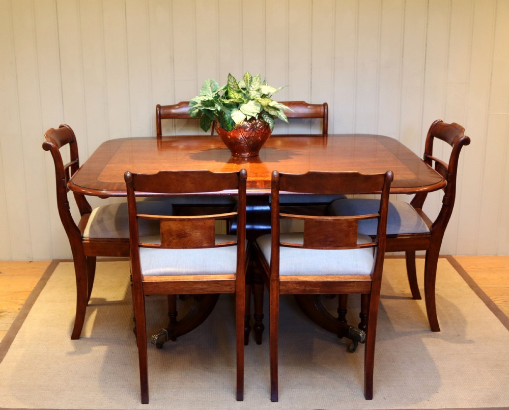 Solid Mahogany Crossbanded Dining Table View VII