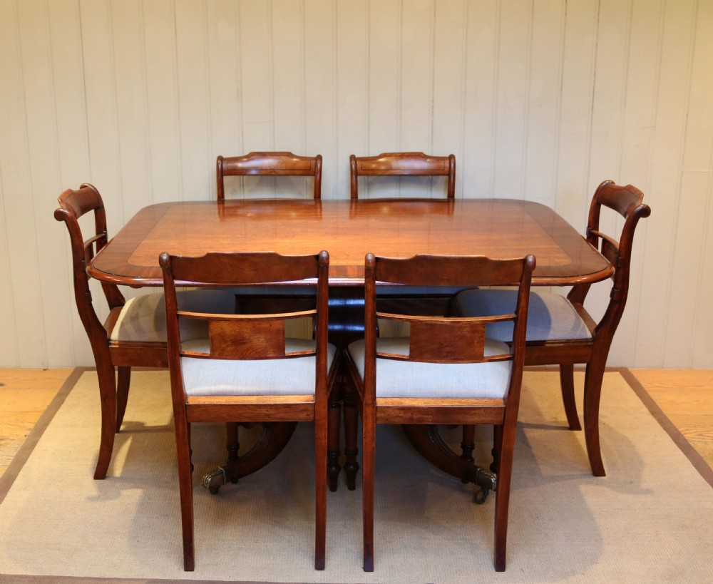 Solid Mahogany Crossbanded Dining Table View VIII