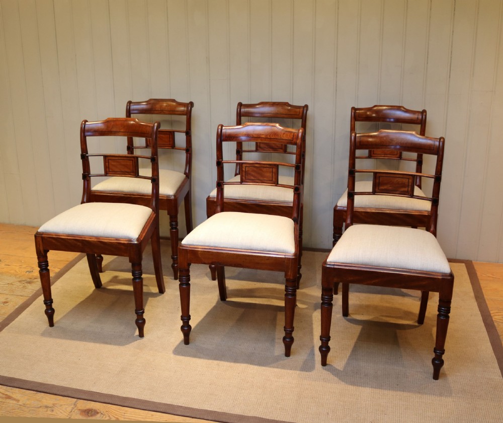 Set Of Six Regency Mahogany Dining Chairs  View V