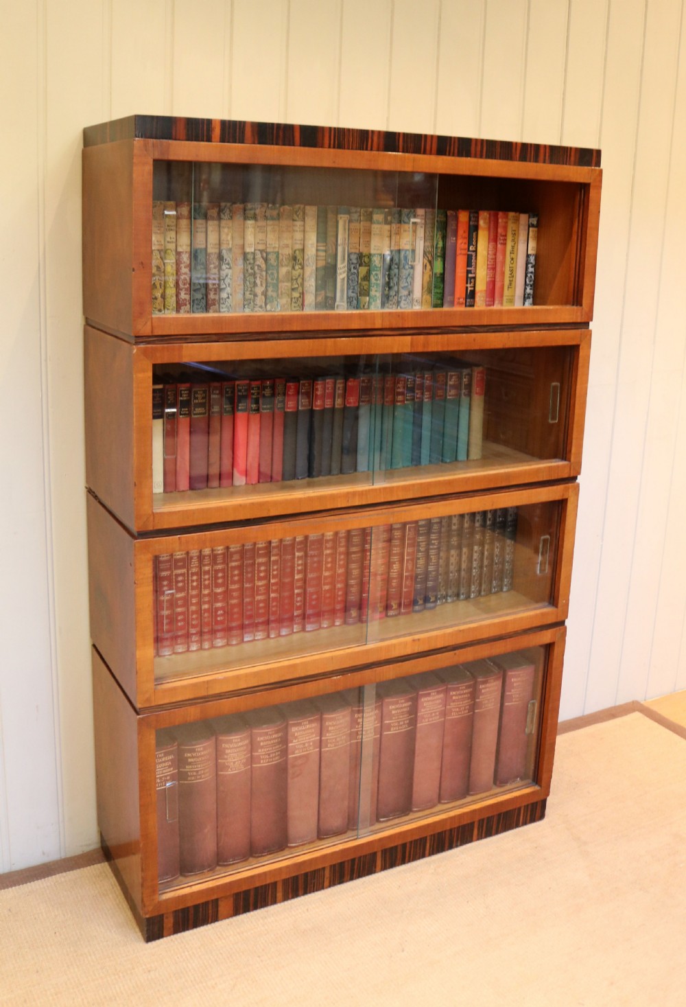 Art Deco Walnut And Coromandel Stacking Bookcase  View III