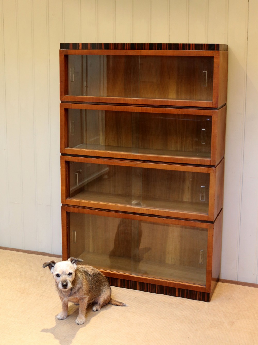 Art Deco Walnut And Coromandel Stacking Bookcase  View IV