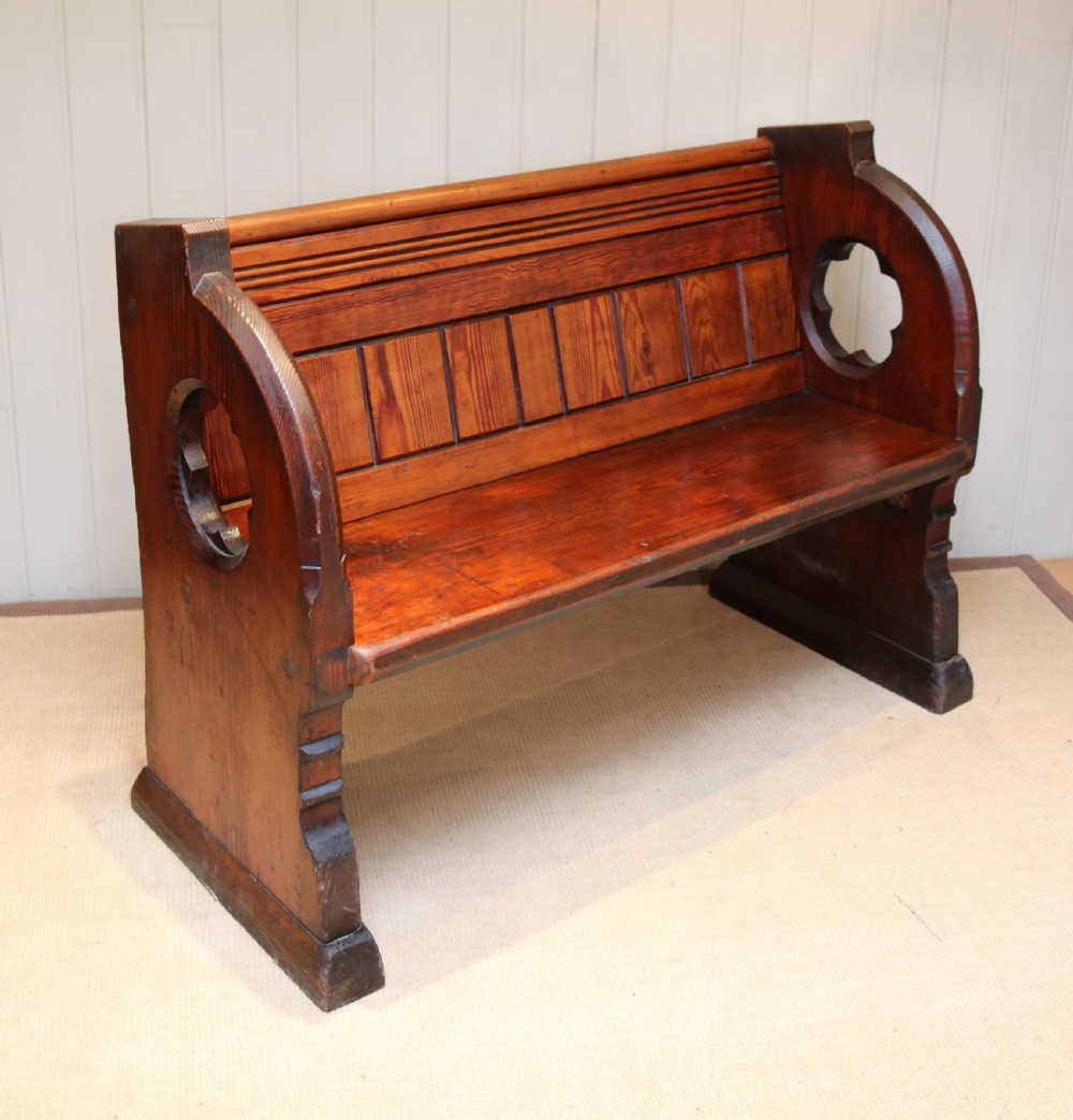 Pitch Pine Church Pew View VIII
