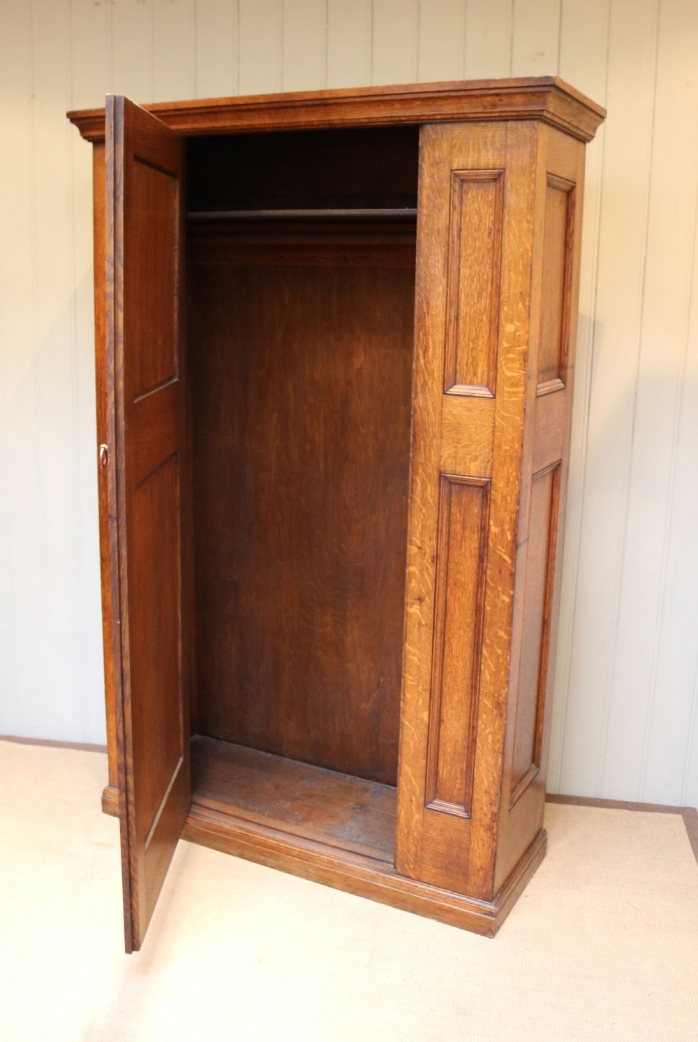 Solid Oak Hall Cupboard View V