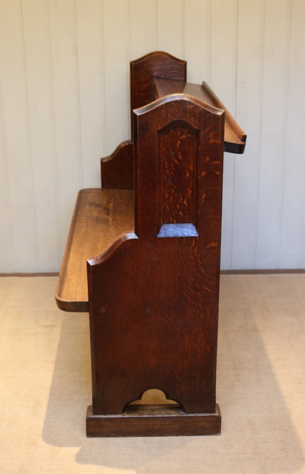 Substantial Solid Oak Pew  View V