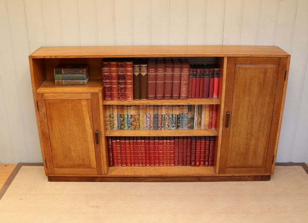 Golden Oak Heals Style Cabinet Bookcase  View III