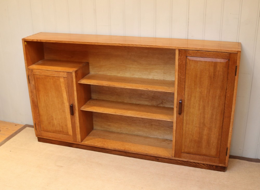 Golden Oak Heals Style Cabinet Bookcase  View IV