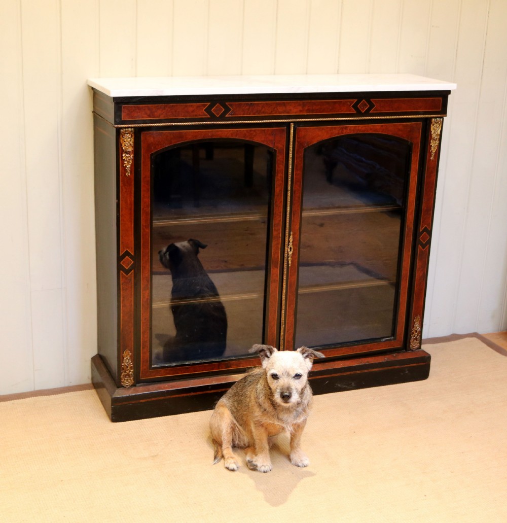 Victorian Amboyna And Ebonized Pier Cabinet  View III