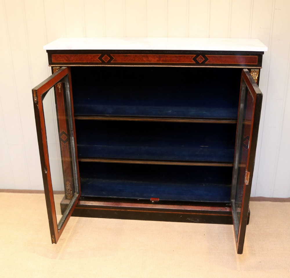 Victorian Amboyna And Ebonized Pier Cabinet  View VI