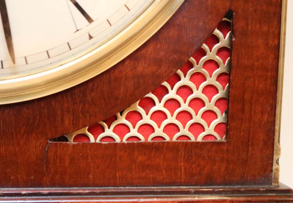 Mahogany Pad Top Fusee Bracket Clock (England, c. 1890) View V