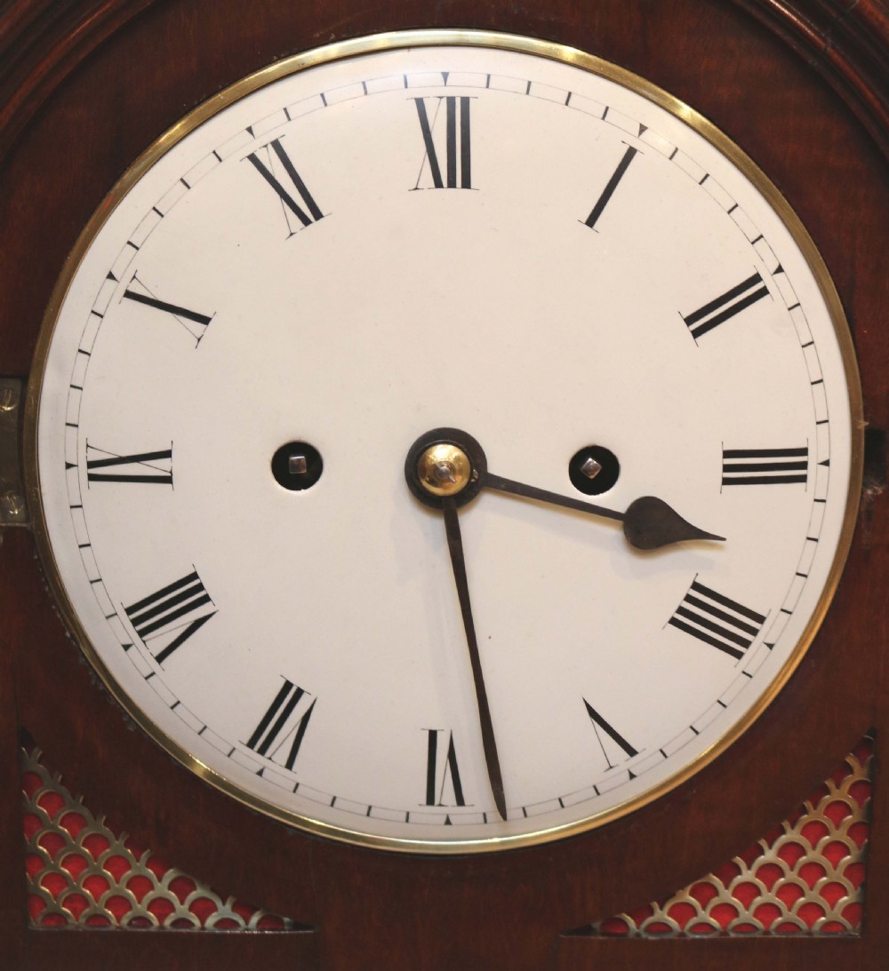 Mahogany Pad Top Fusee Bracket Clock (England, c. 1890) View VI
