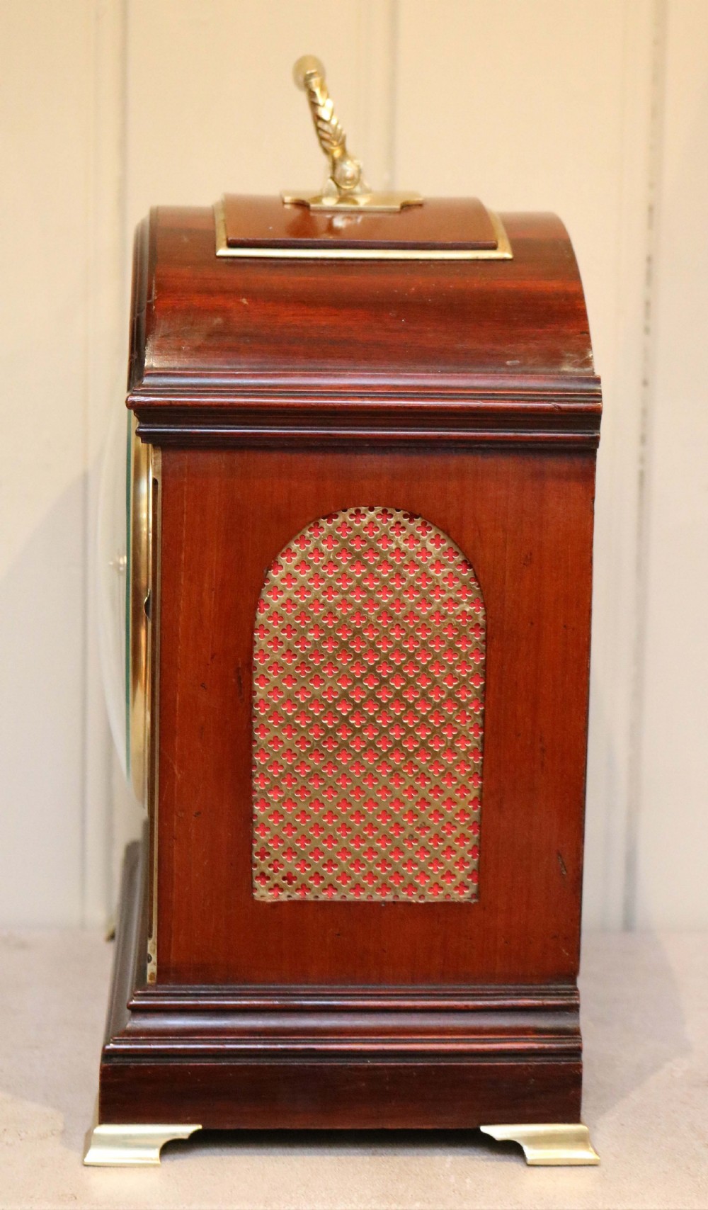 Mahogany Pad Top Fusee Bracket Clock (England, c. 1890) View VII