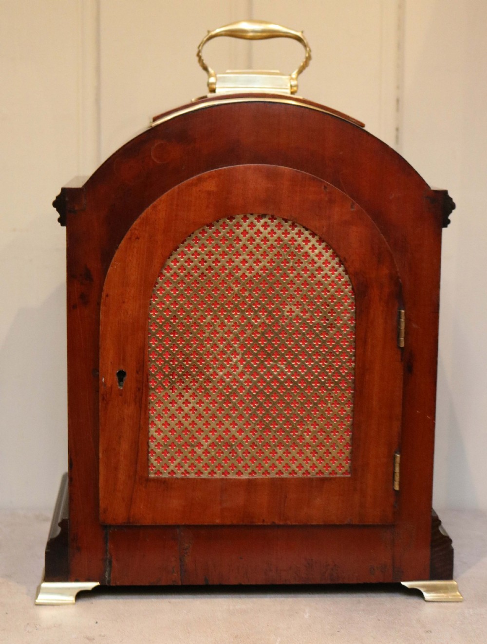 Mahogany Pad Top Fusee Bracket Clock (England, c. 1890) View VIII