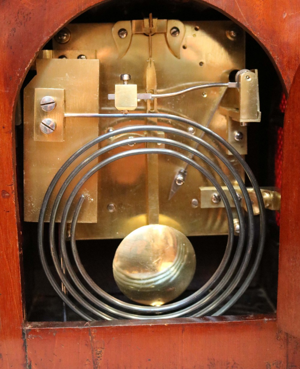 Mahogany Pad Top Fusee Bracket Clock (England, c. 1890) View IX