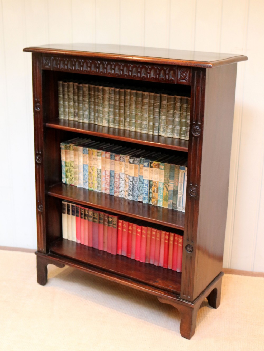 Rustic Beech Open Bookcase View III