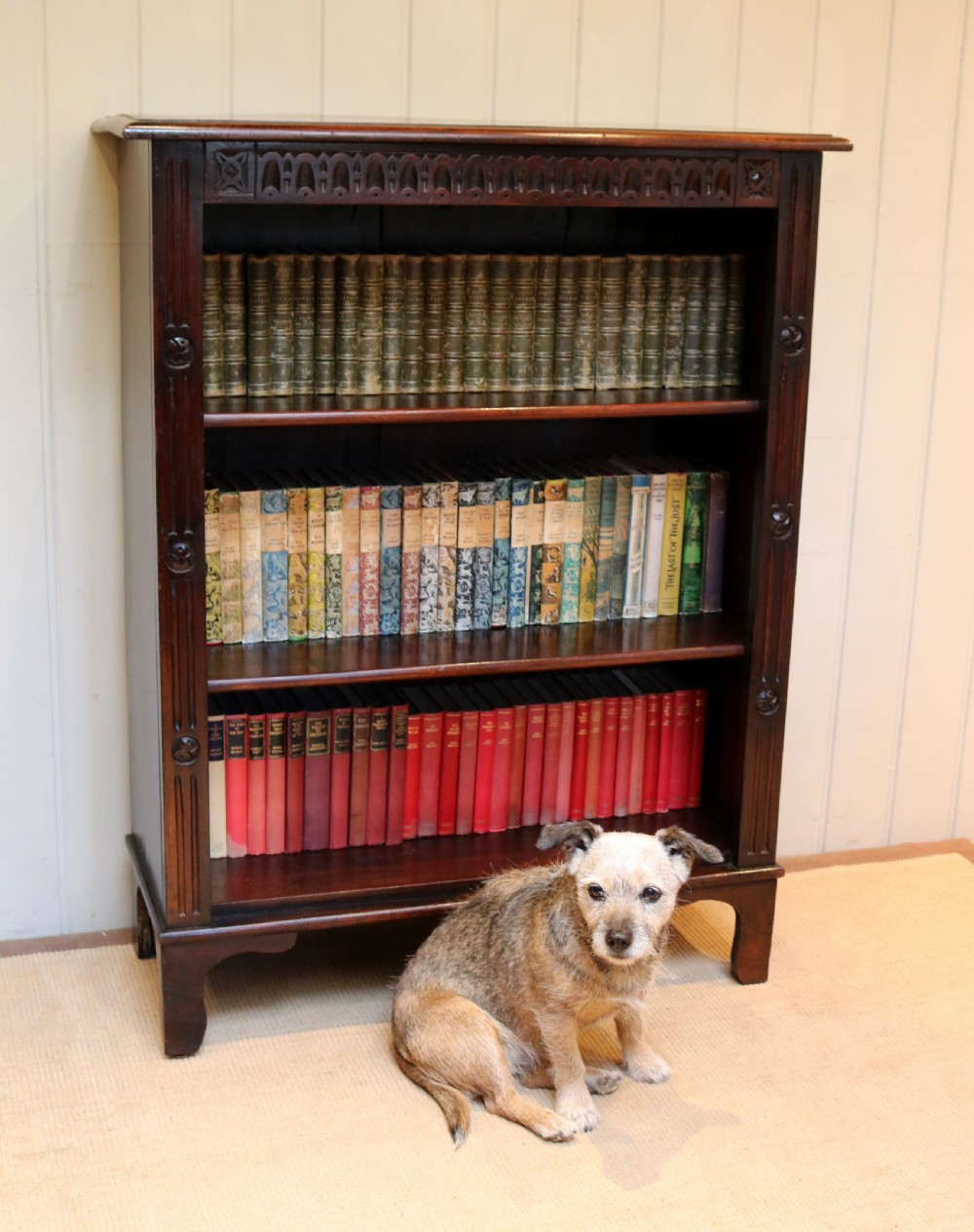 Rustic Beech Open Bookcase View VII