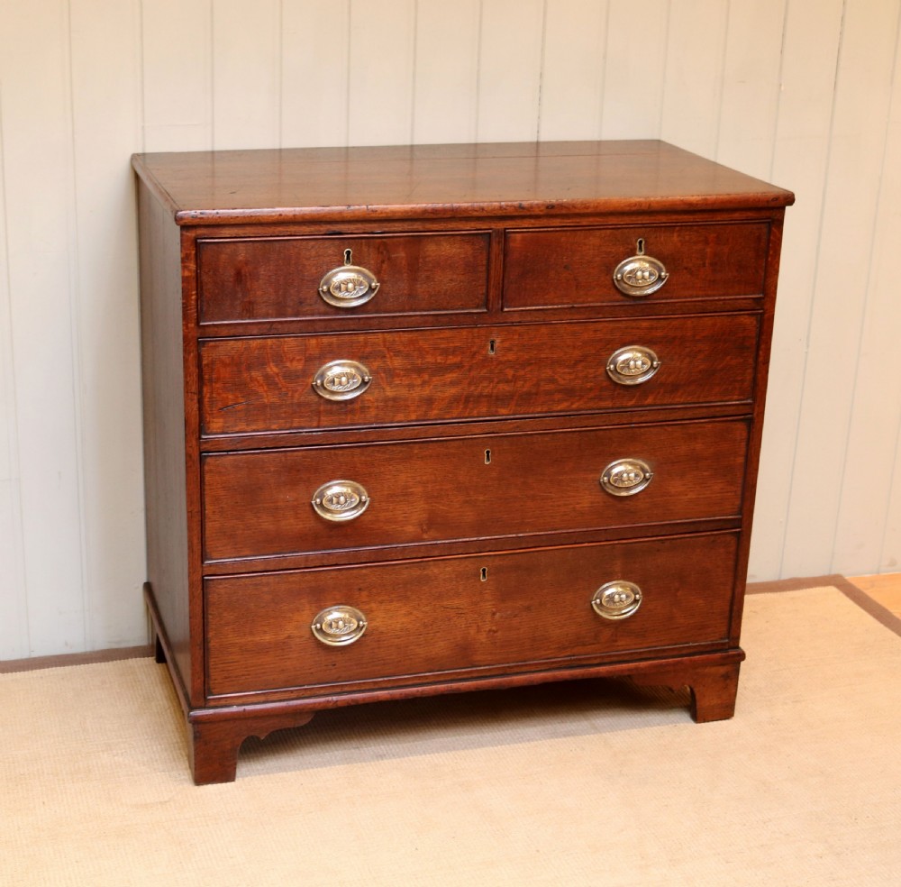 Georgian Solid Oak Chest Of Drawers View II