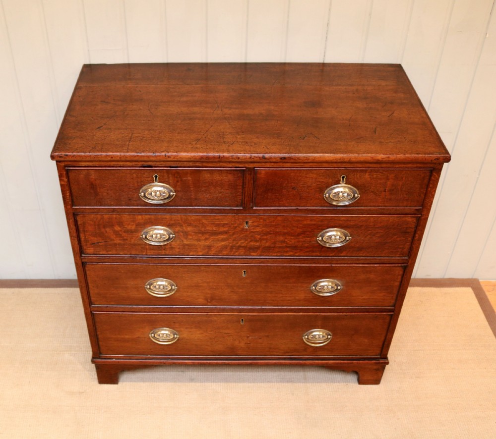 Georgian Solid Oak Chest Of Drawers View III