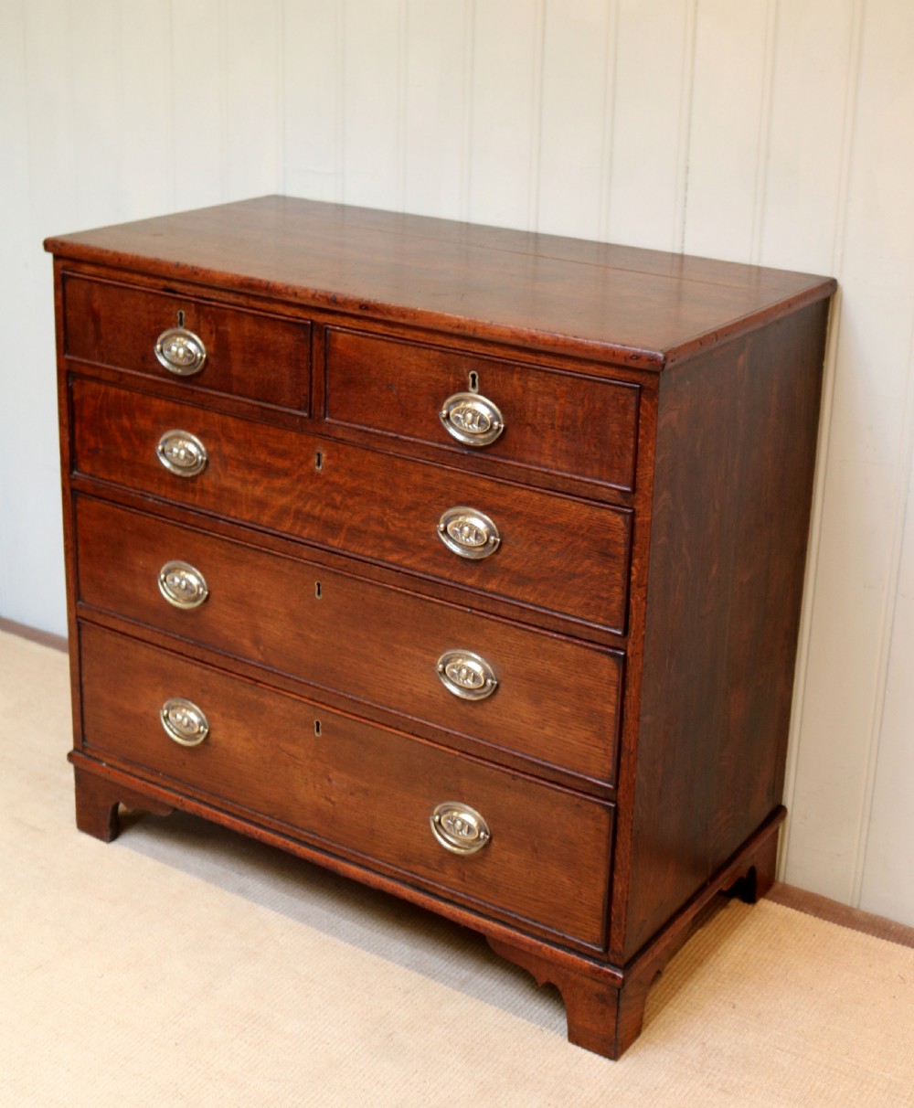 Georgian Solid Oak Chest Of Drawers View V