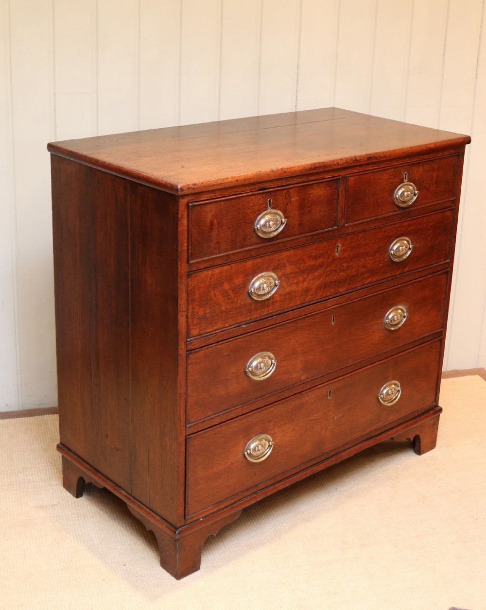 Georgian Solid Oak Chest Of Drawers View VI