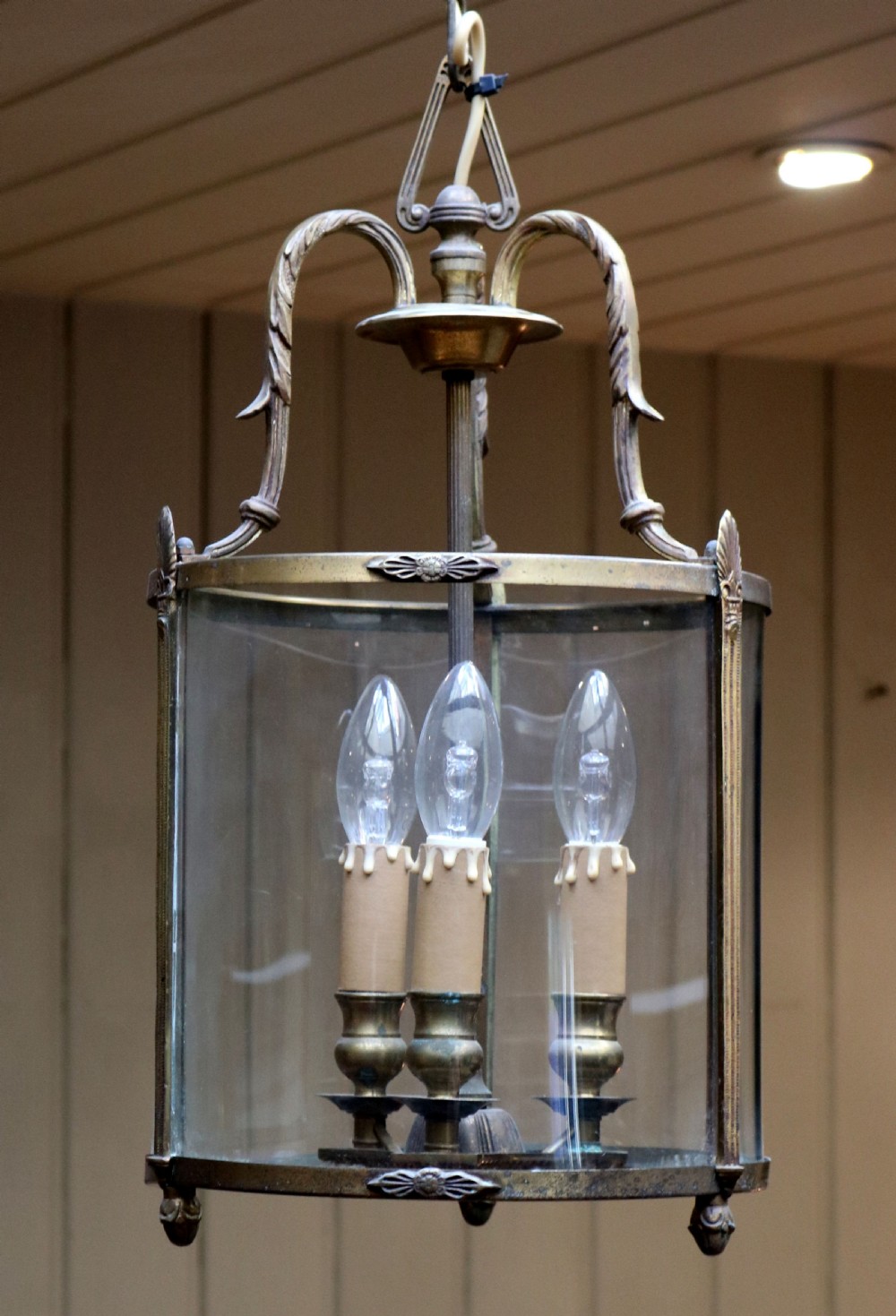 French Gilt Three Branch Hall Lantern View VII