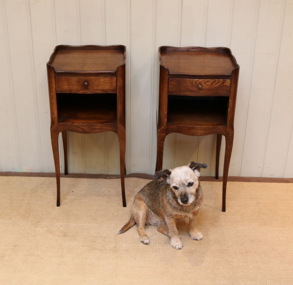 Pair Of French Oak Bedside Cabinets View III