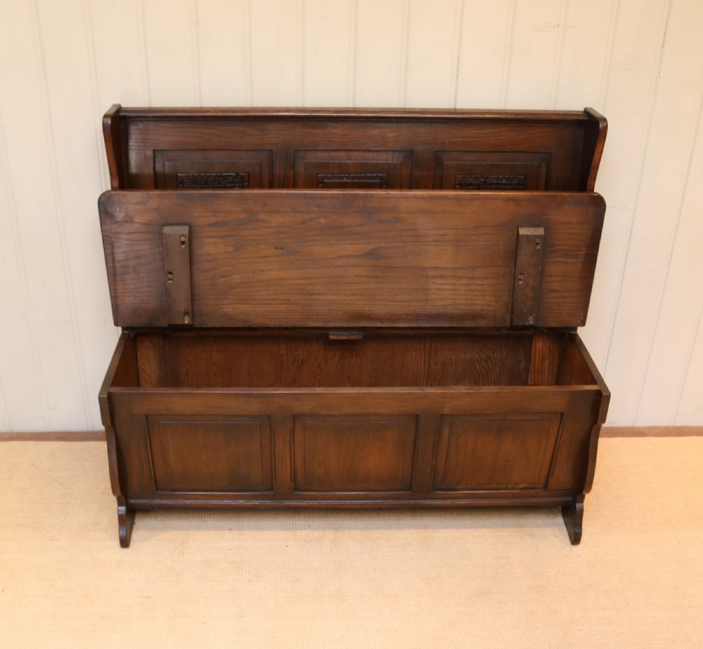 Carved Oak Bench View VI