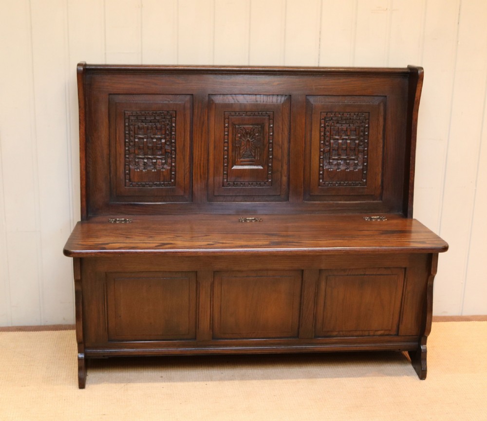 Carved Oak Bench View VII