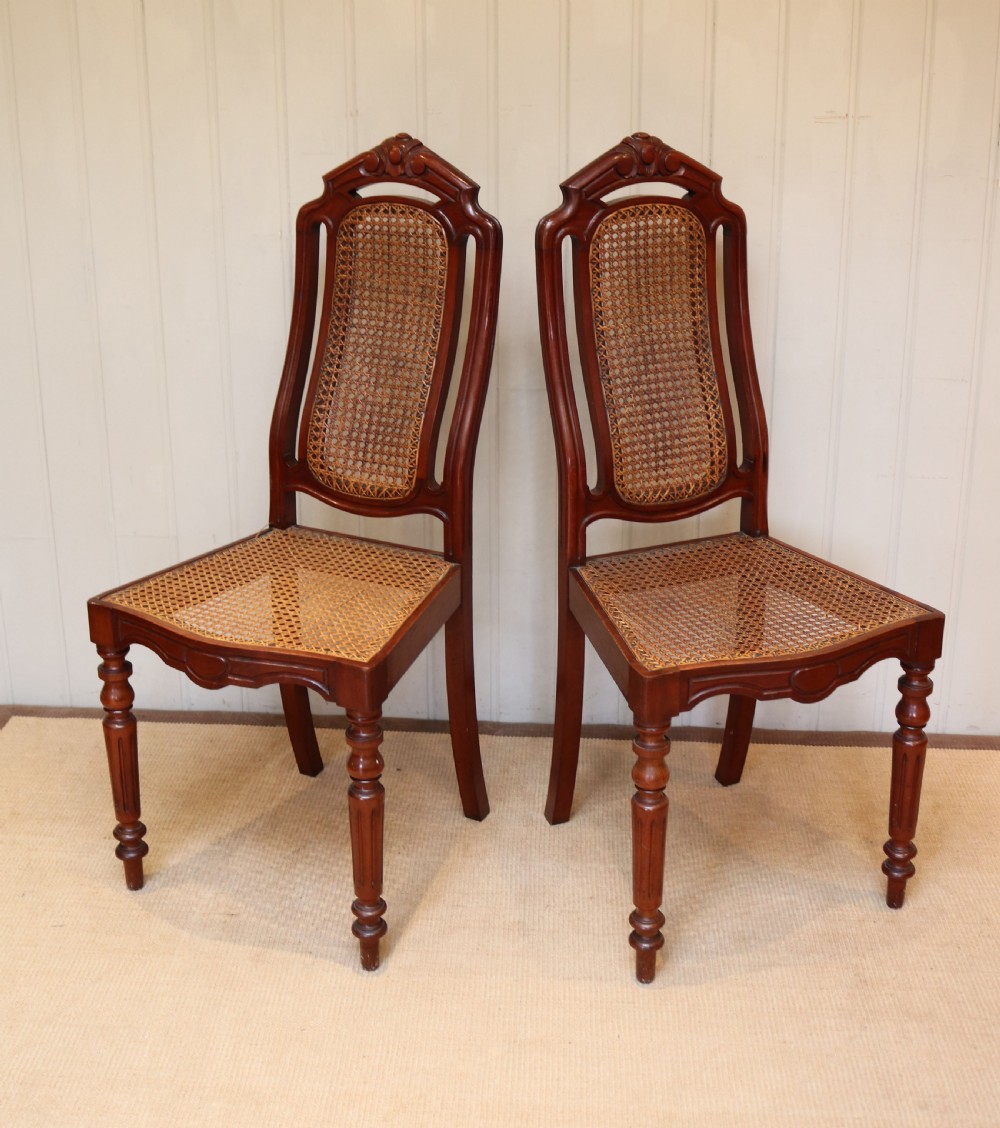 Pair Of Late 19th Century Mahogany Cane Seat Chairs  View IV