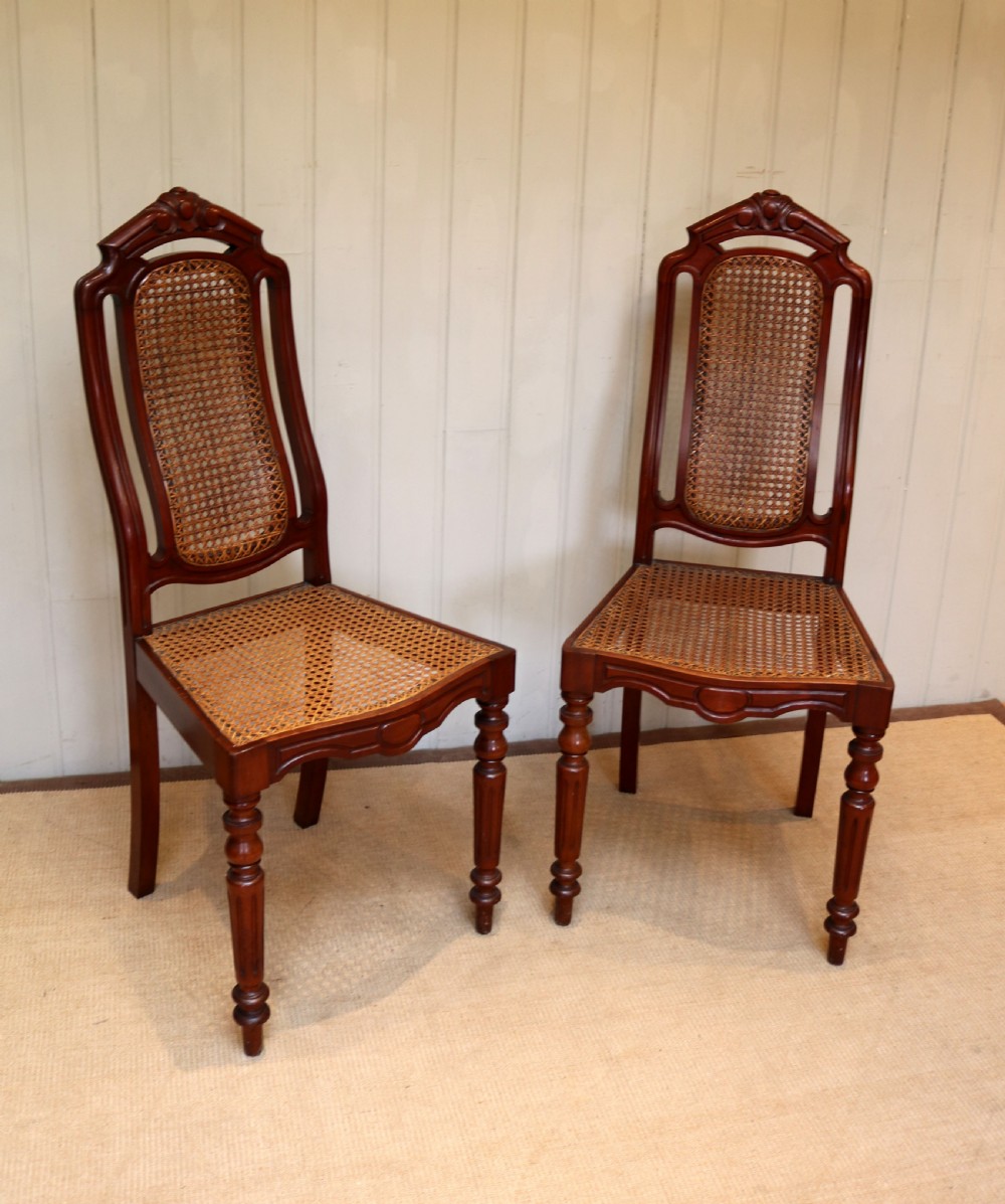 Pair Of Late 19th Century Mahogany Cane Seat Chairs  View VI