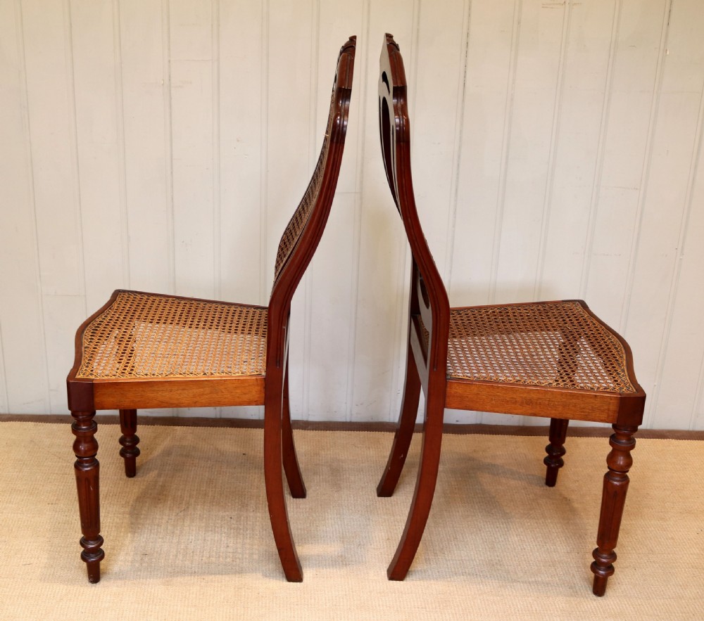 Pair Of Late 19th Century Mahogany Cane Seat Chairs  View VIII