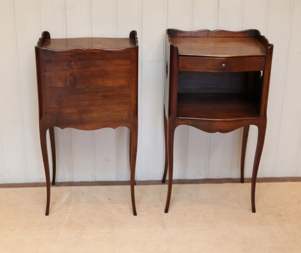 Pair Of French Cherry Wood Bedside Cabinets View VIII