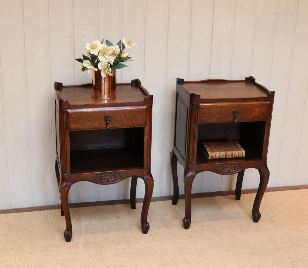 Pair Of Oak Bedside Cabinets View IV