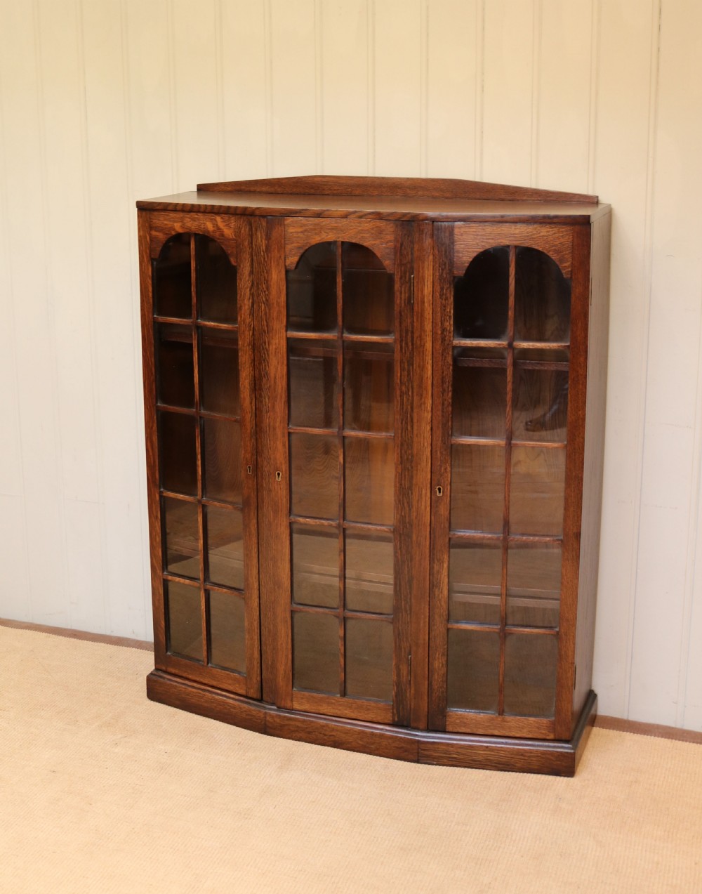 Oak Glazed Bookcase View II