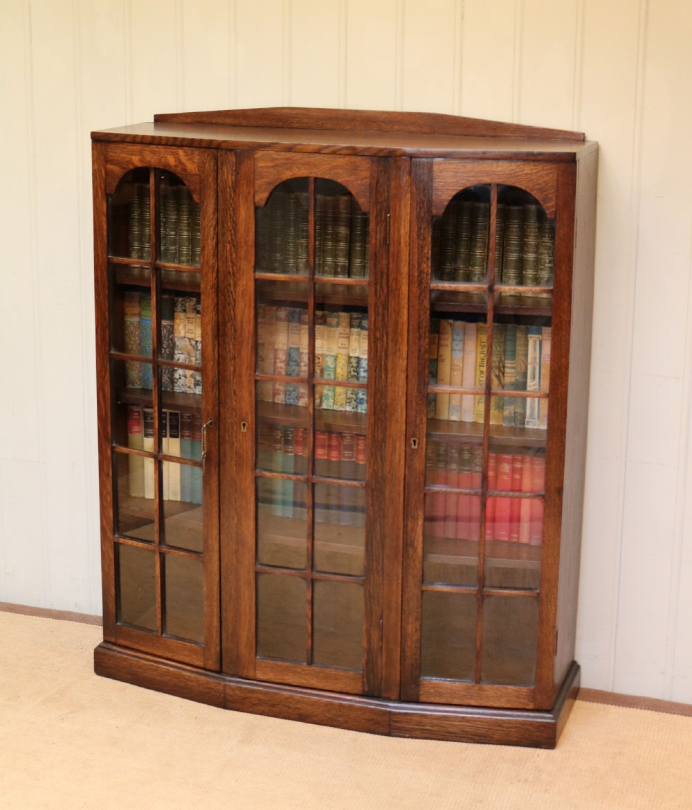 Oak Glazed Bookcase View III