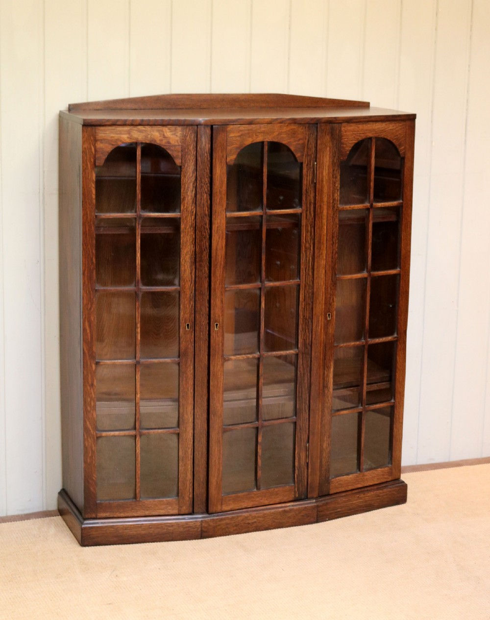 Oak Glazed Bookcase View IV