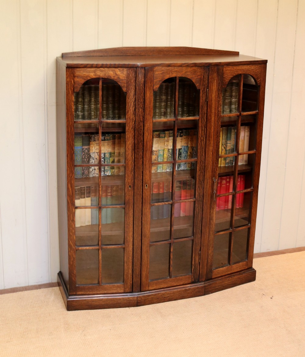 Oak Glazed Bookcase View X