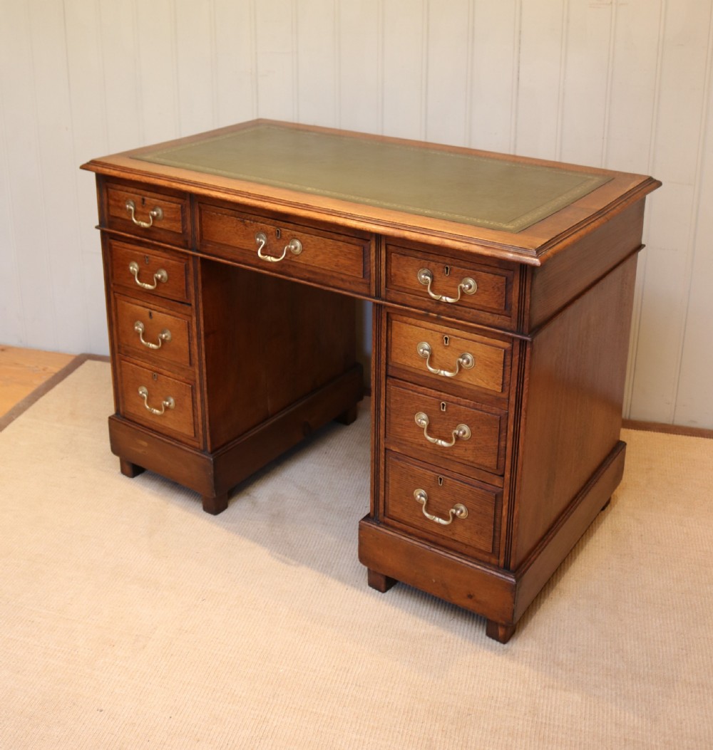 Oak Pedestal Desk View VIII